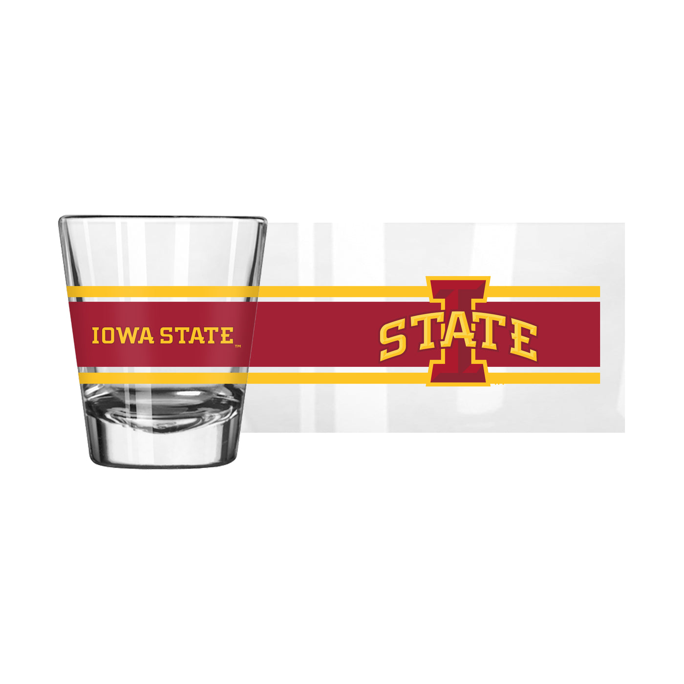 Iowa State 2oz Stripe Shot Glass
