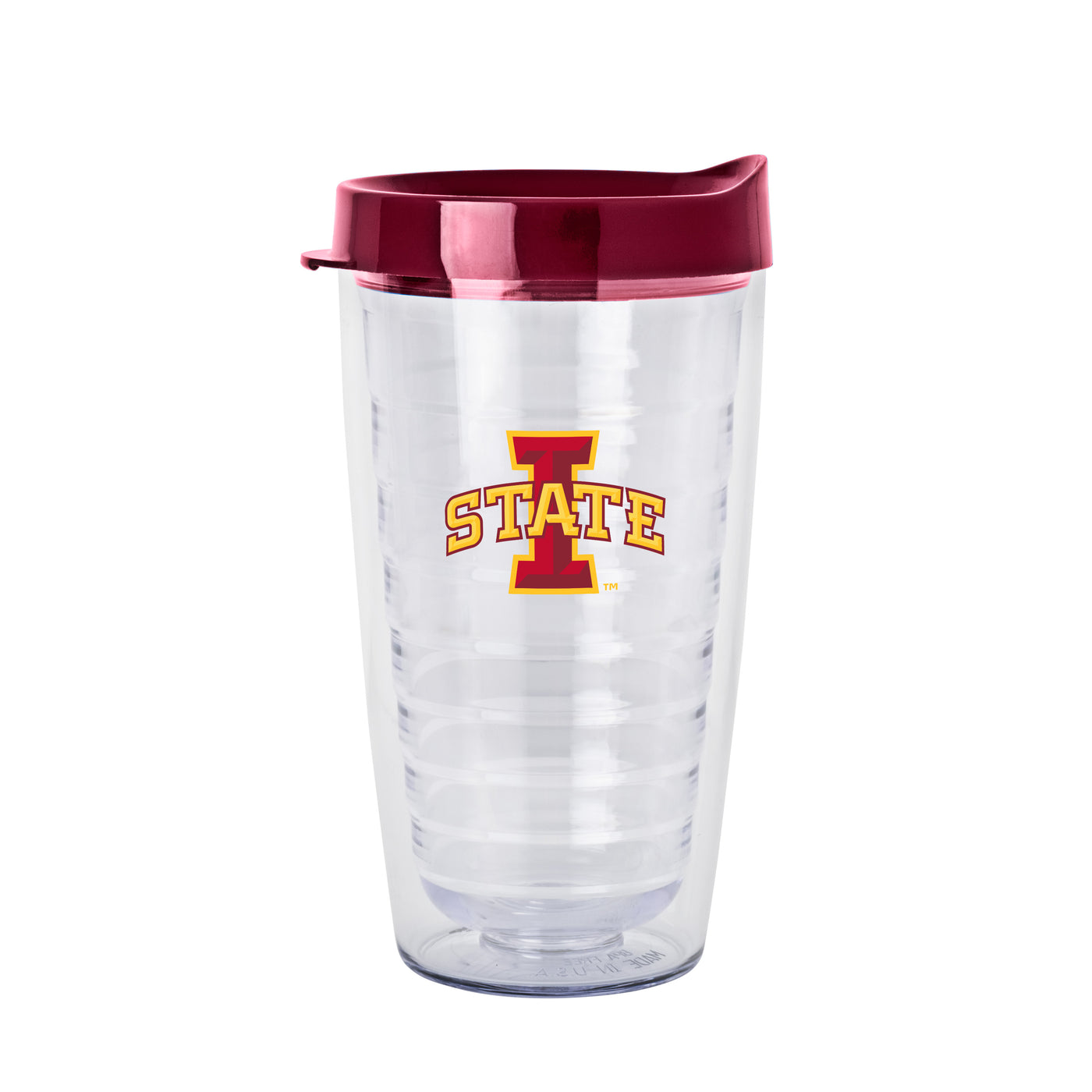 Iowa State 16oz Flipside Dbl Wall Clear Tumbler