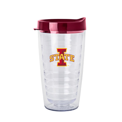 Iowa State 16oz Flipside Dbl Wall Clear Tumbler