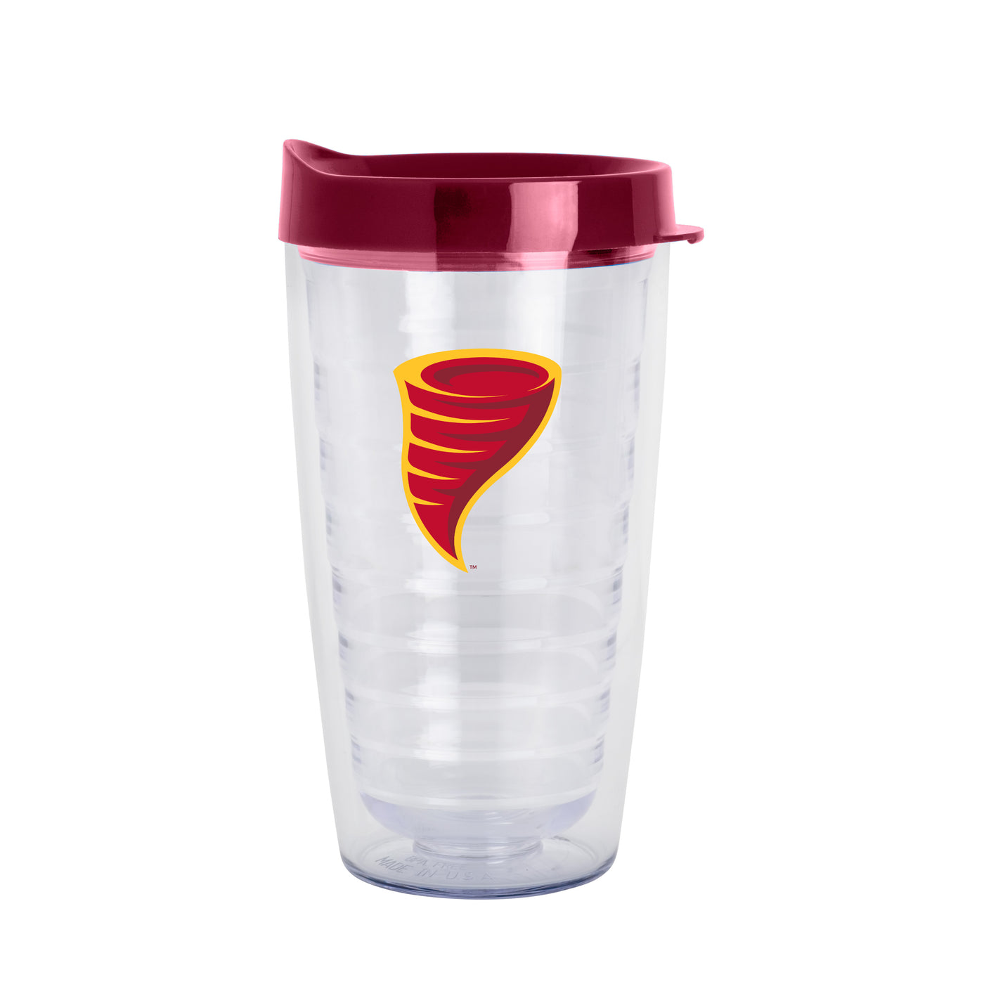 Iowa State 16oz Flipside Dbl Wall Clear Tumbler