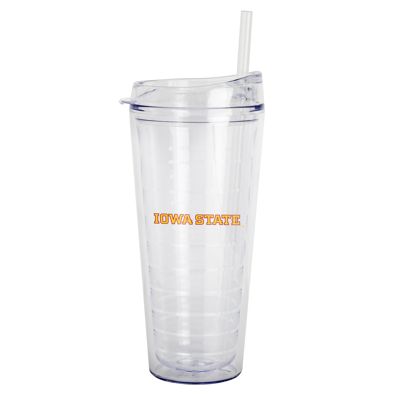 Iowa State 22oz Flipside Dbl Wall Clear Tumbler