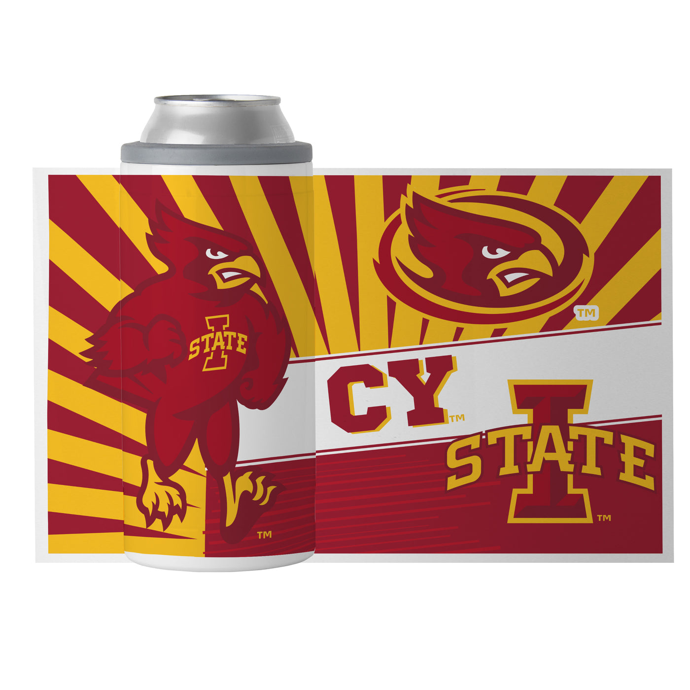 Iowa State 12oz Mascot Slim Can Coolie