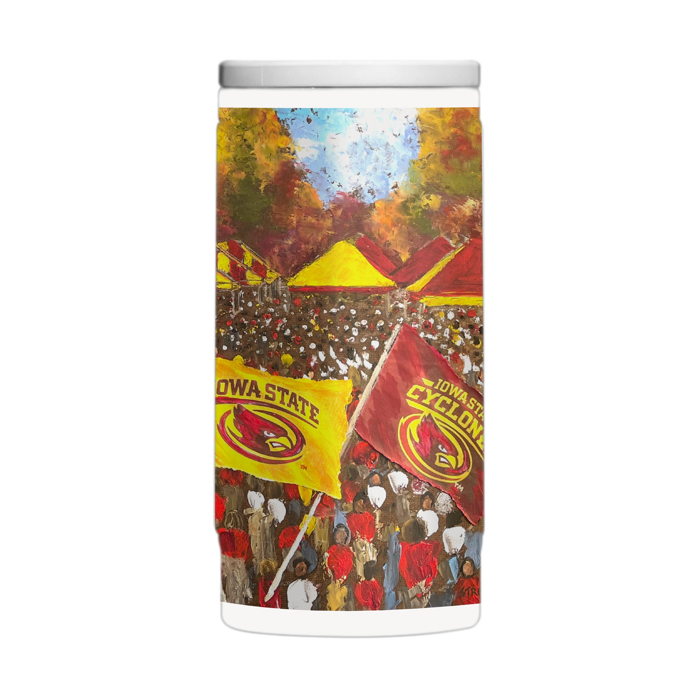 Iowa State 12oz Collector Powder Coat Slim Can Coolie