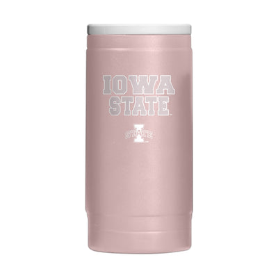 Iowa State  Stencil Powder Coat Slim Can Coolie
