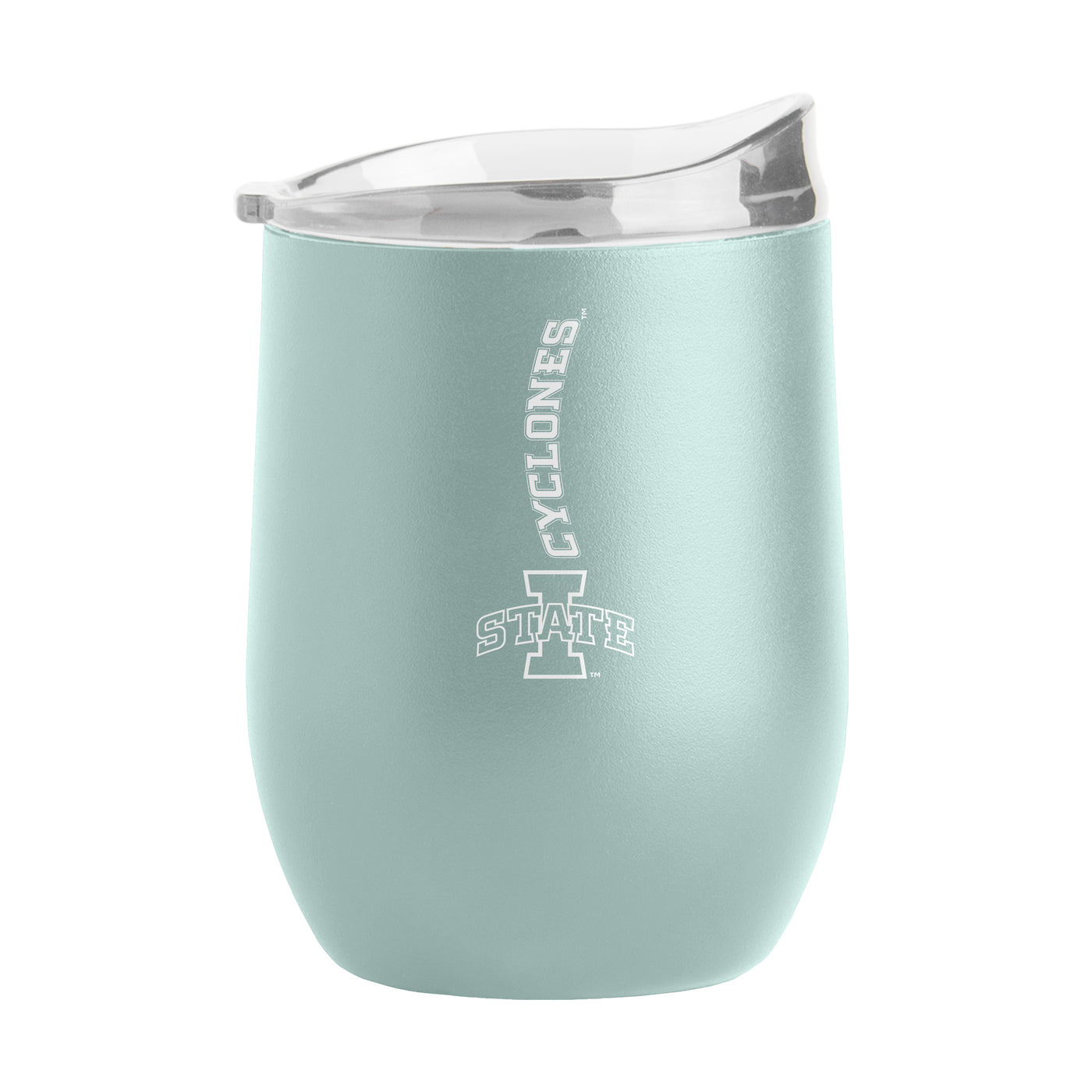 Iowa State 16oz Vertical Powder Coat Curved Beverage