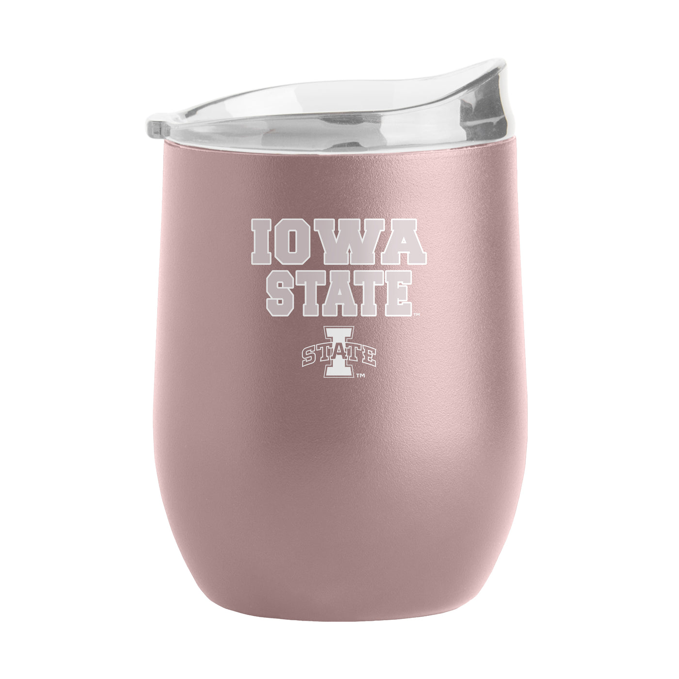Iowa State 16oz Stencil Powder Coat Curved Beverage