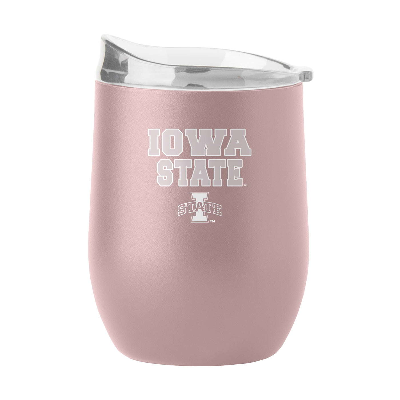 Iowa State 16oz Stencil Powder Coat Curved Beverage
