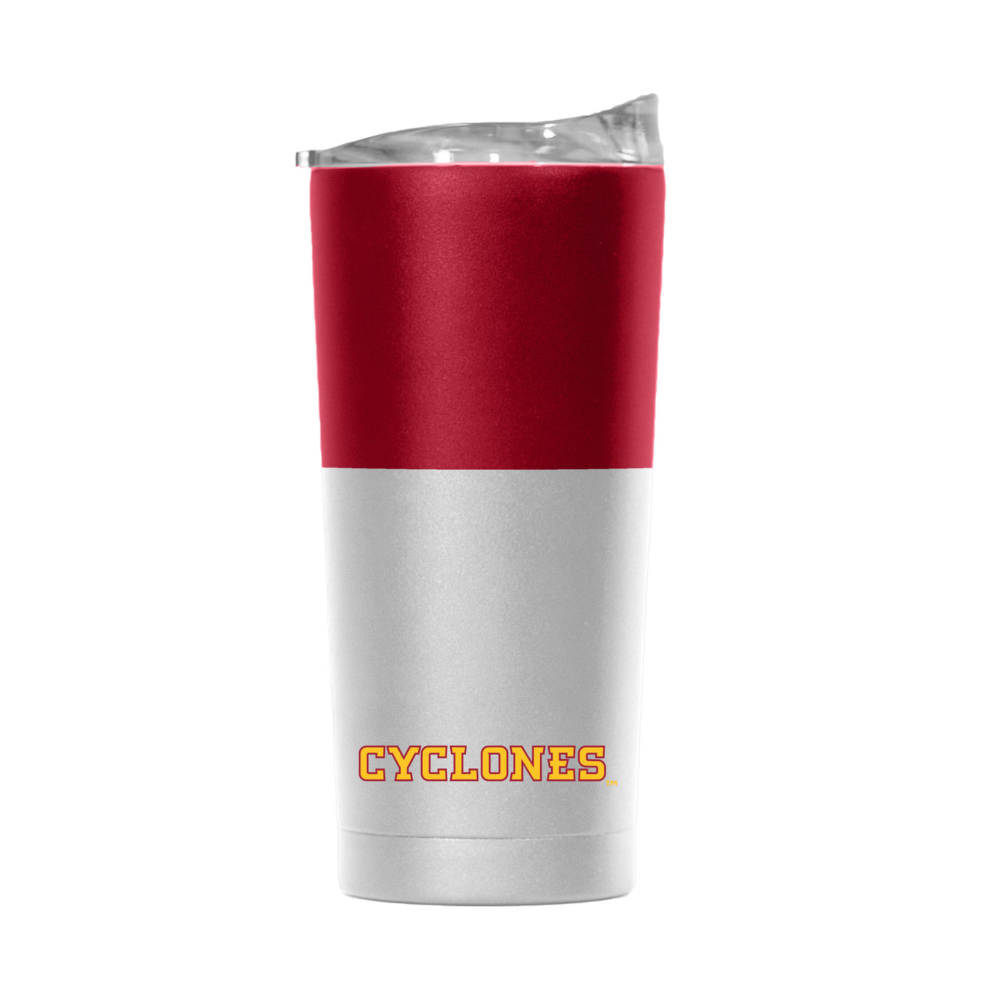 Iowa State 20oz Colorblock White Powder Coat Tumbler