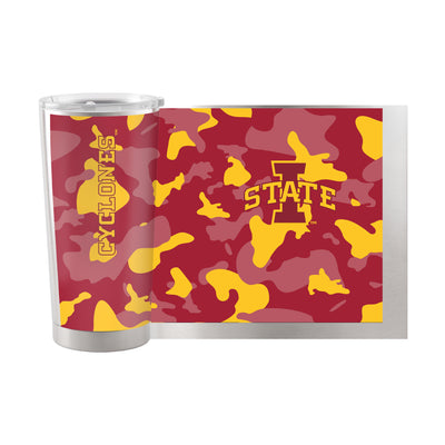 Iowa State 20oz Camo Stainless Steel Tumbler