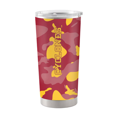 Iowa State 20oz Camo Stainless Steel Tumbler