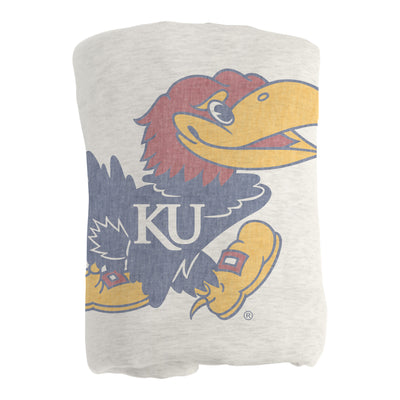 Kansas Primary Logo Sublimated Sweatshirt Blanket