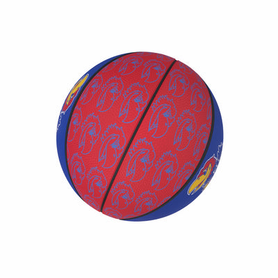 Kansas Repeating Logo Mini-Size Rubber Basketball