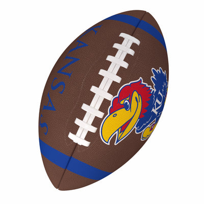 Kansas Team Stripe Official-Size Composite Football