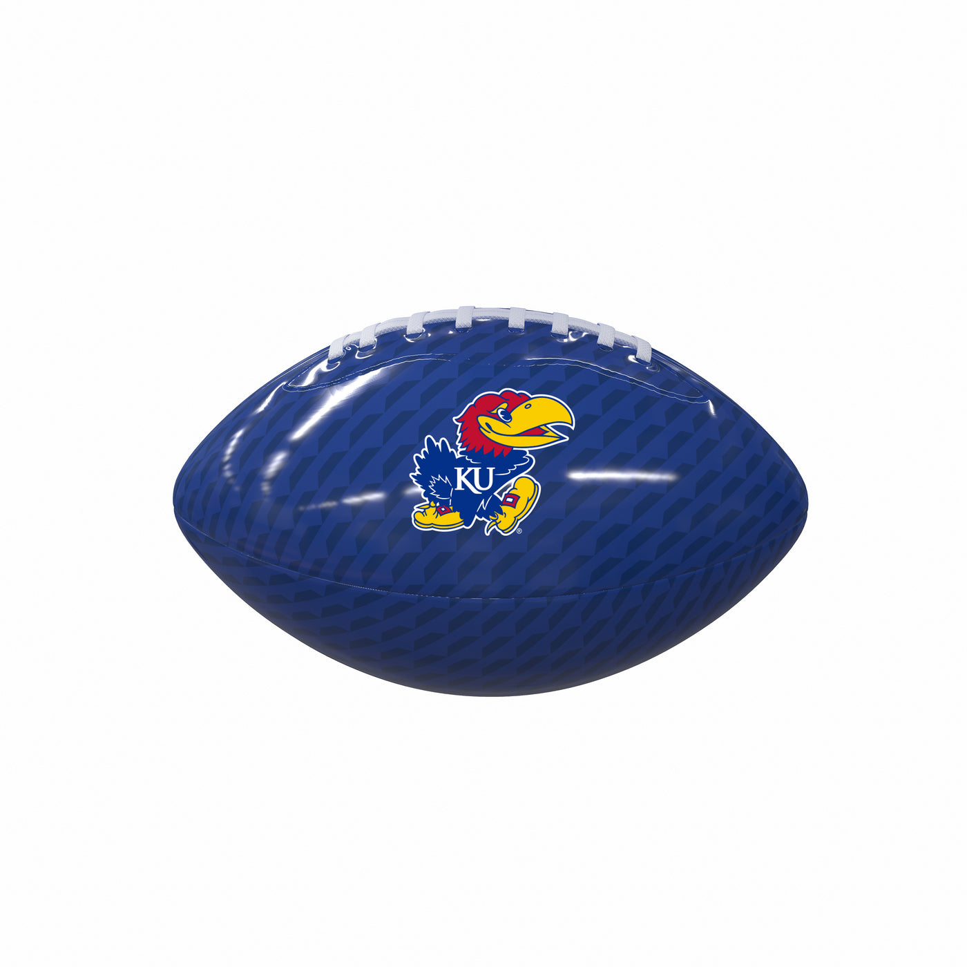 Kansas Carbon Fiber Mini-Size Glossy Football
