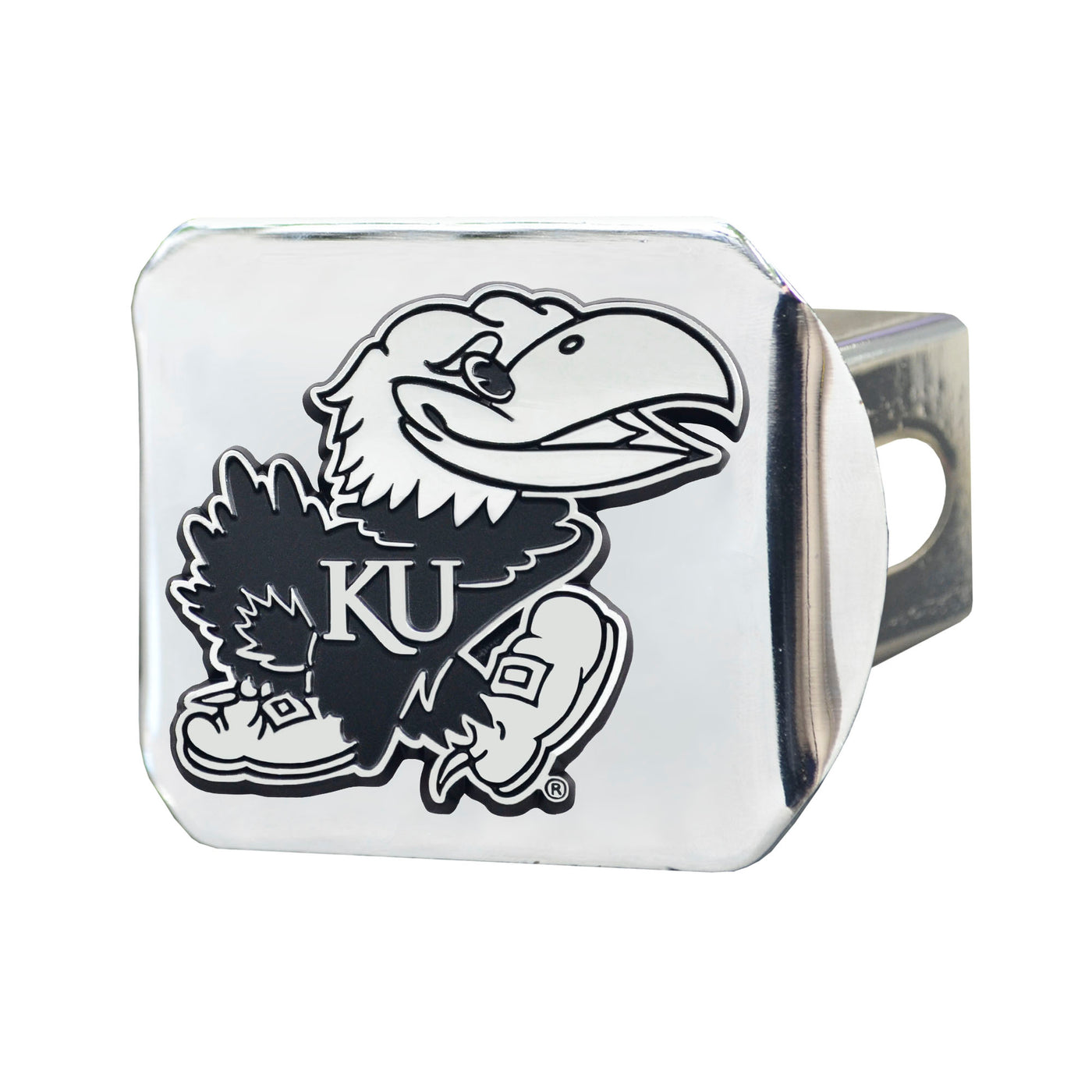 University of Kansas Chrome on Chrome Hitch Cover