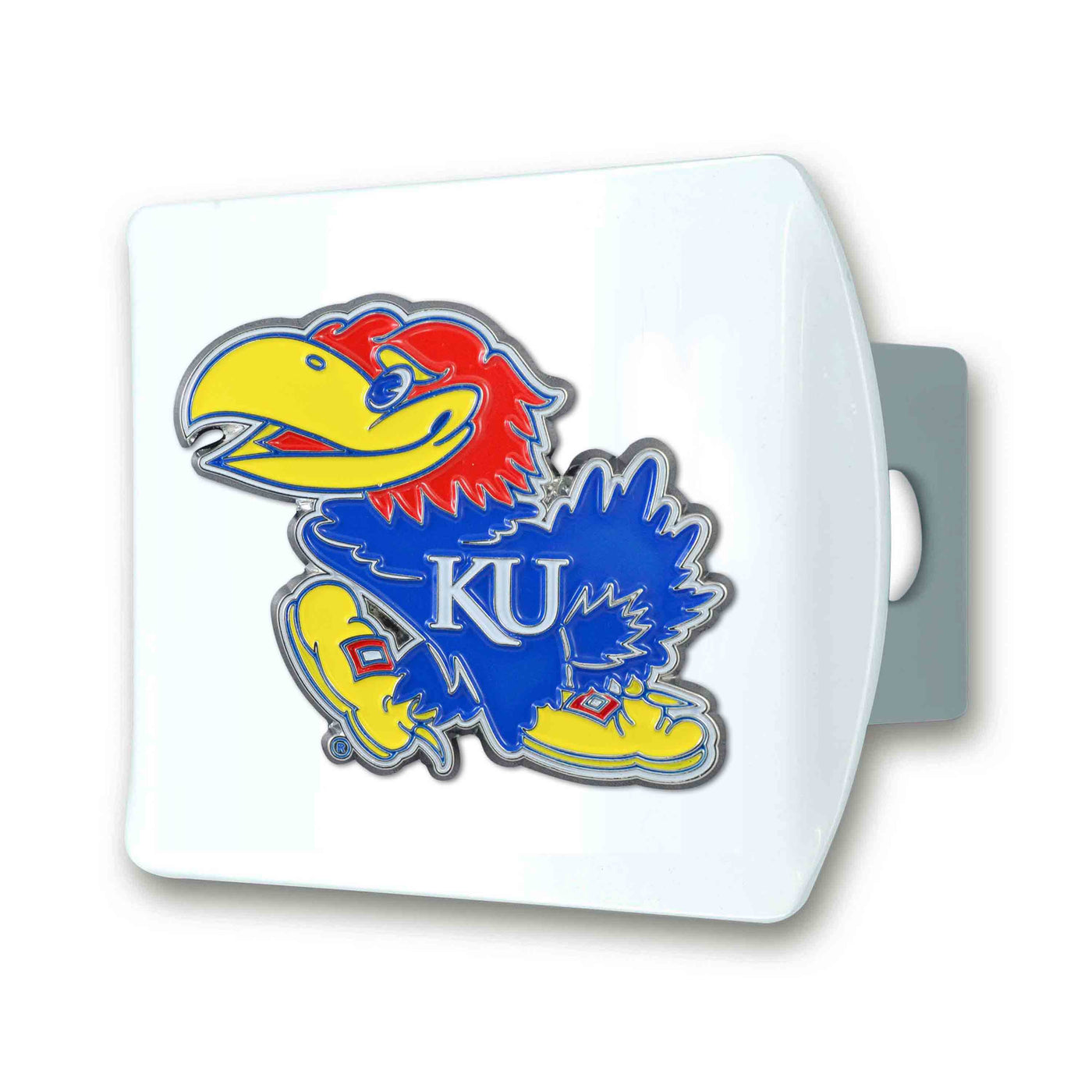 University of Kansas Color on White Hitch Cover