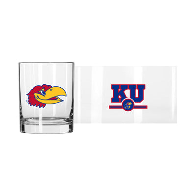 Kansas 14oz Letterman Rocks Glass