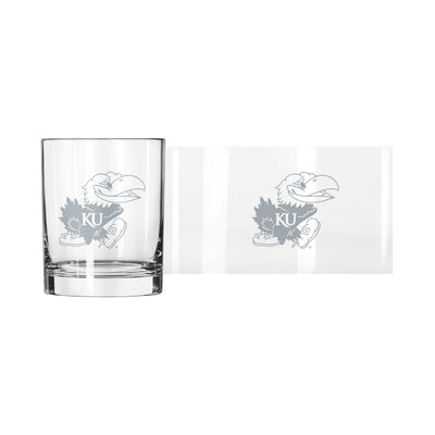 Kansas 14oz Gun Metal Rocks Glass