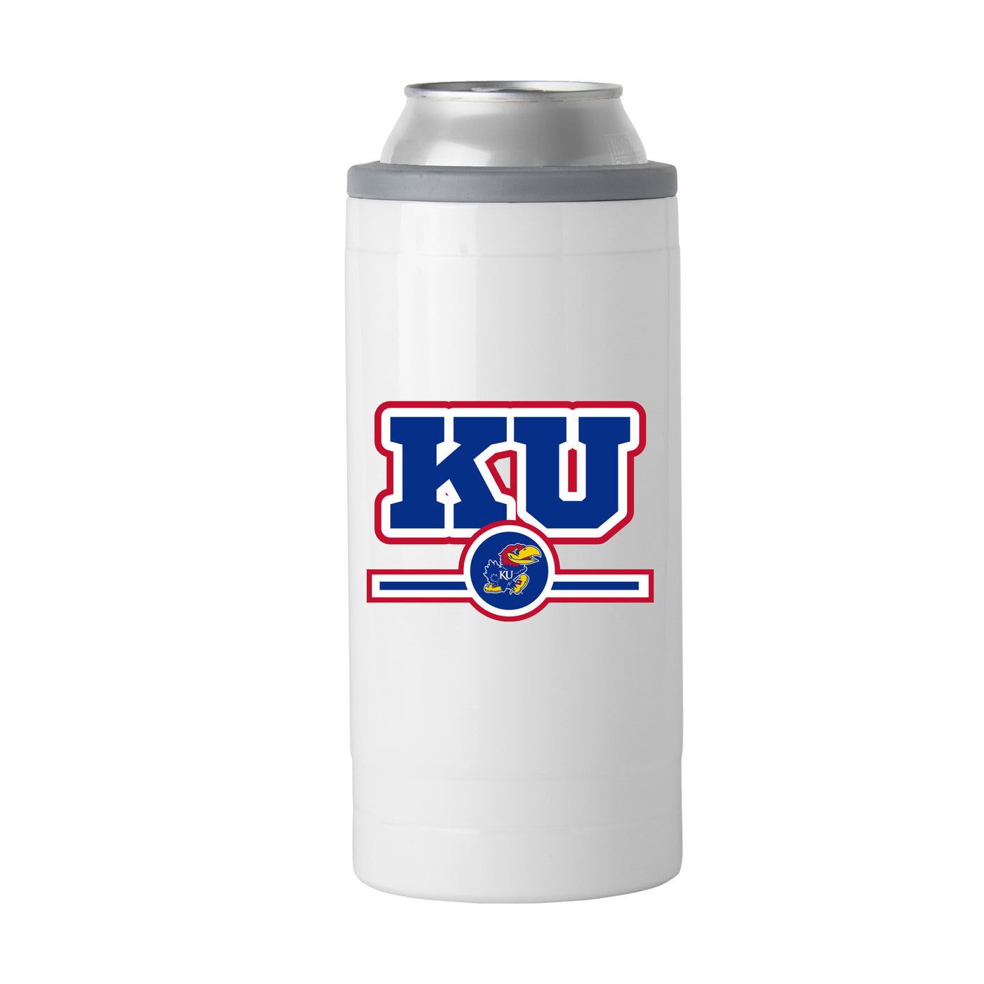 Kansas Letterman 12 oz Slim Can Coolie