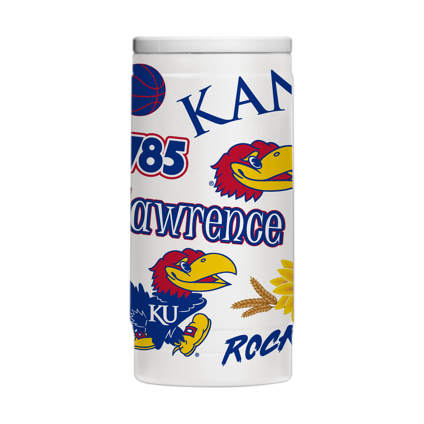 Kansas 12oz Native Powdercoat SlimCan Coolie