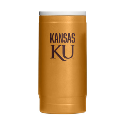 Kansas 12oz Huddle Powder Coat Slim Can Coolie - Logo Brands