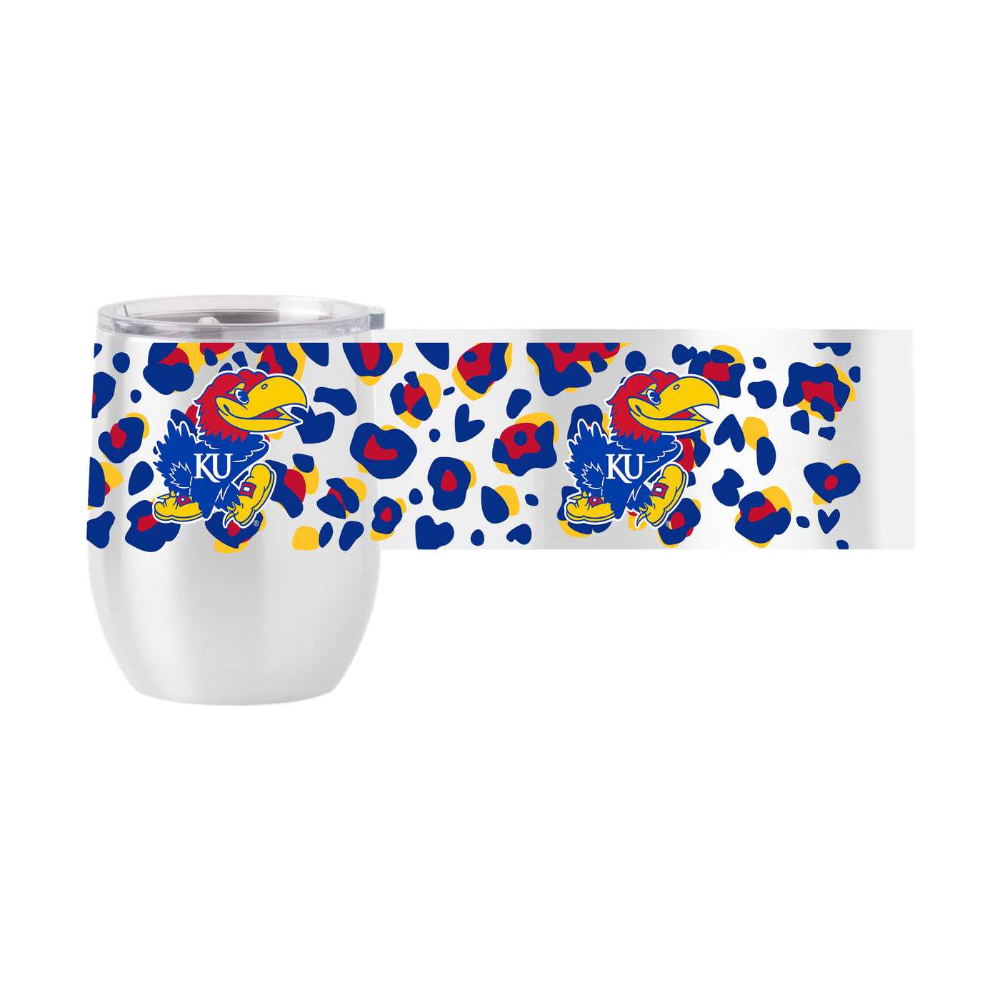 Kansas 16oz Leopard Stainless Curved Beverage