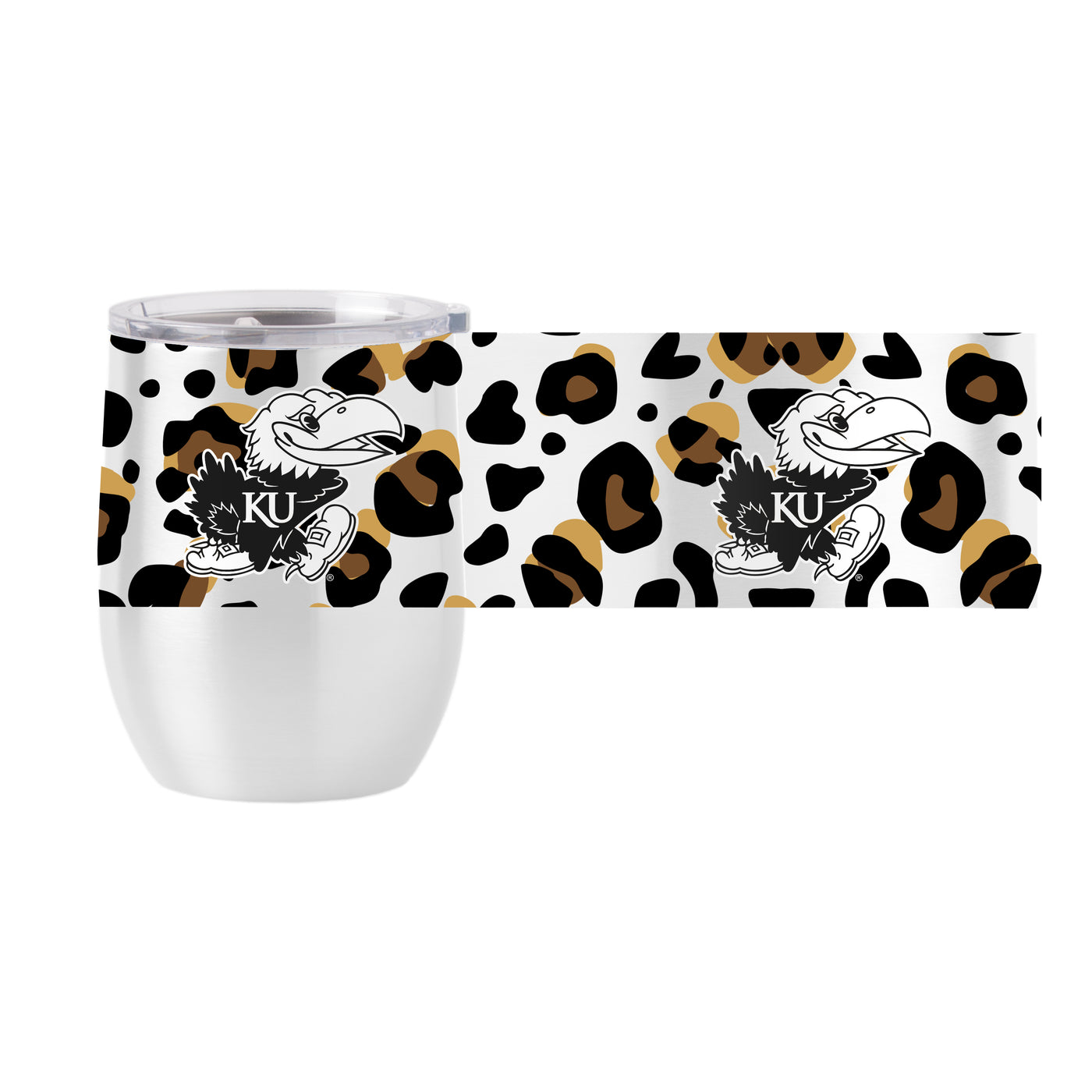 Kansas 16oz Neutral Leopard Stainless Curved Beverage
