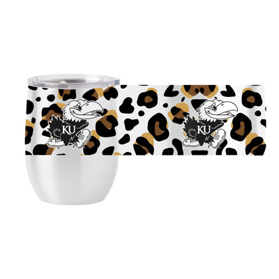 Kansas 16oz Neutral Leopard Stainless Curved Beverage