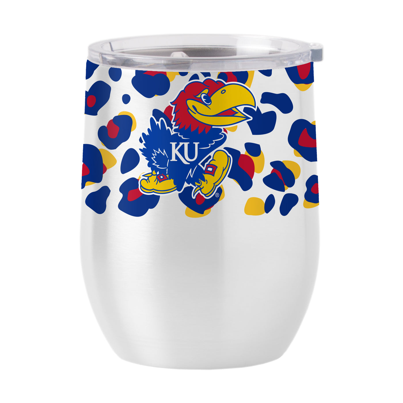 Kansas 16oz Leopard Stainless Curved Beverage