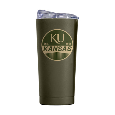 Kansas 20oz Badge Powder Coat Tumbler