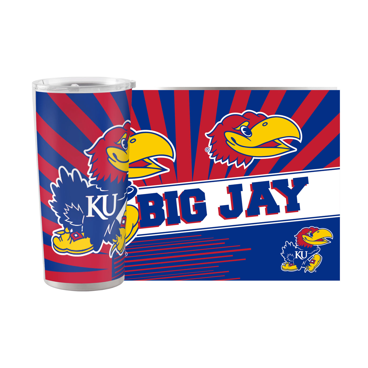 Kansas 20oz Mascot Stainless Tumbler