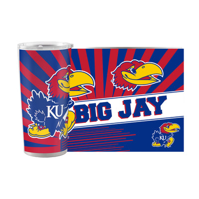 Kansas 20oz Mascot Stainless Tumbler