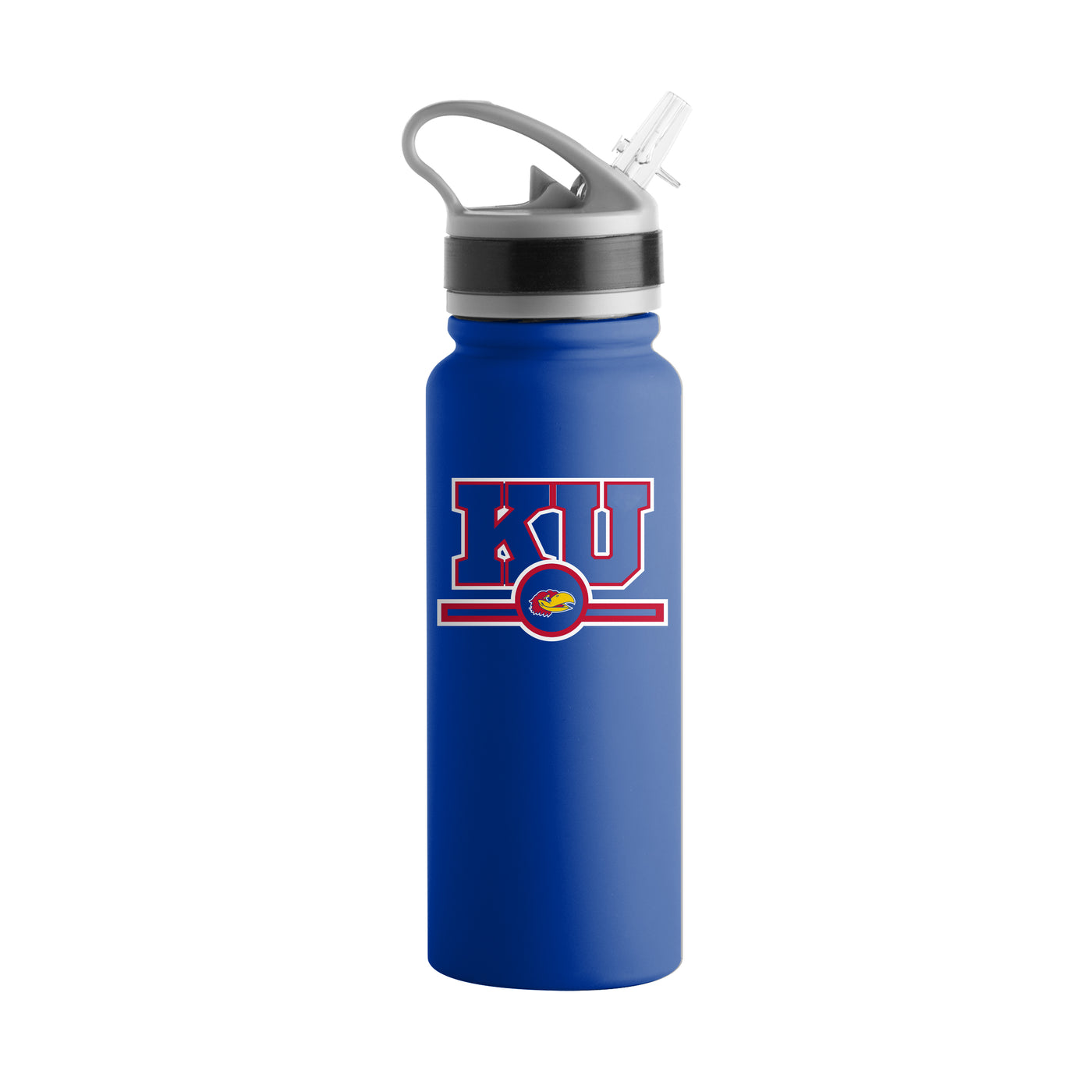 Kansas 25oz Campus Color Letterman Stainless Single Wall Flip Top Bottle