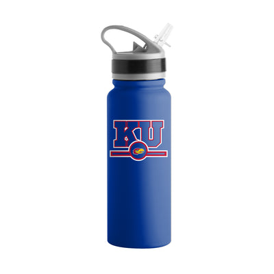 Kansas 25oz Campus Color Letterman Stainless Single Wall Flip Top Bottle