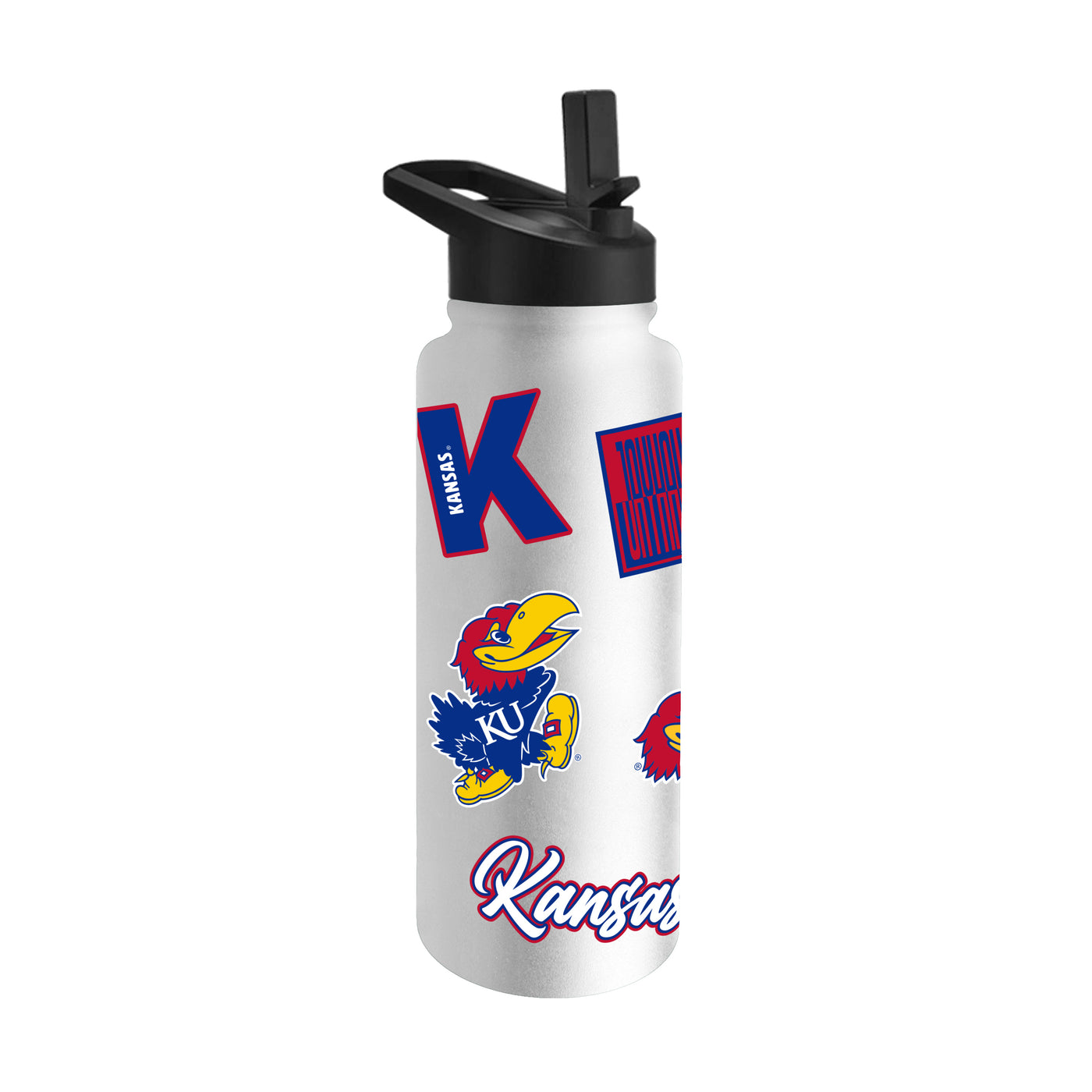 Kansas 34oz White Dreamweave Quencher Bottle