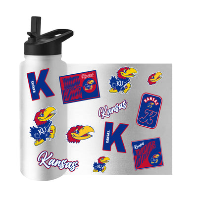 Kansas 34oz White Dreamweave Quencher Bottle