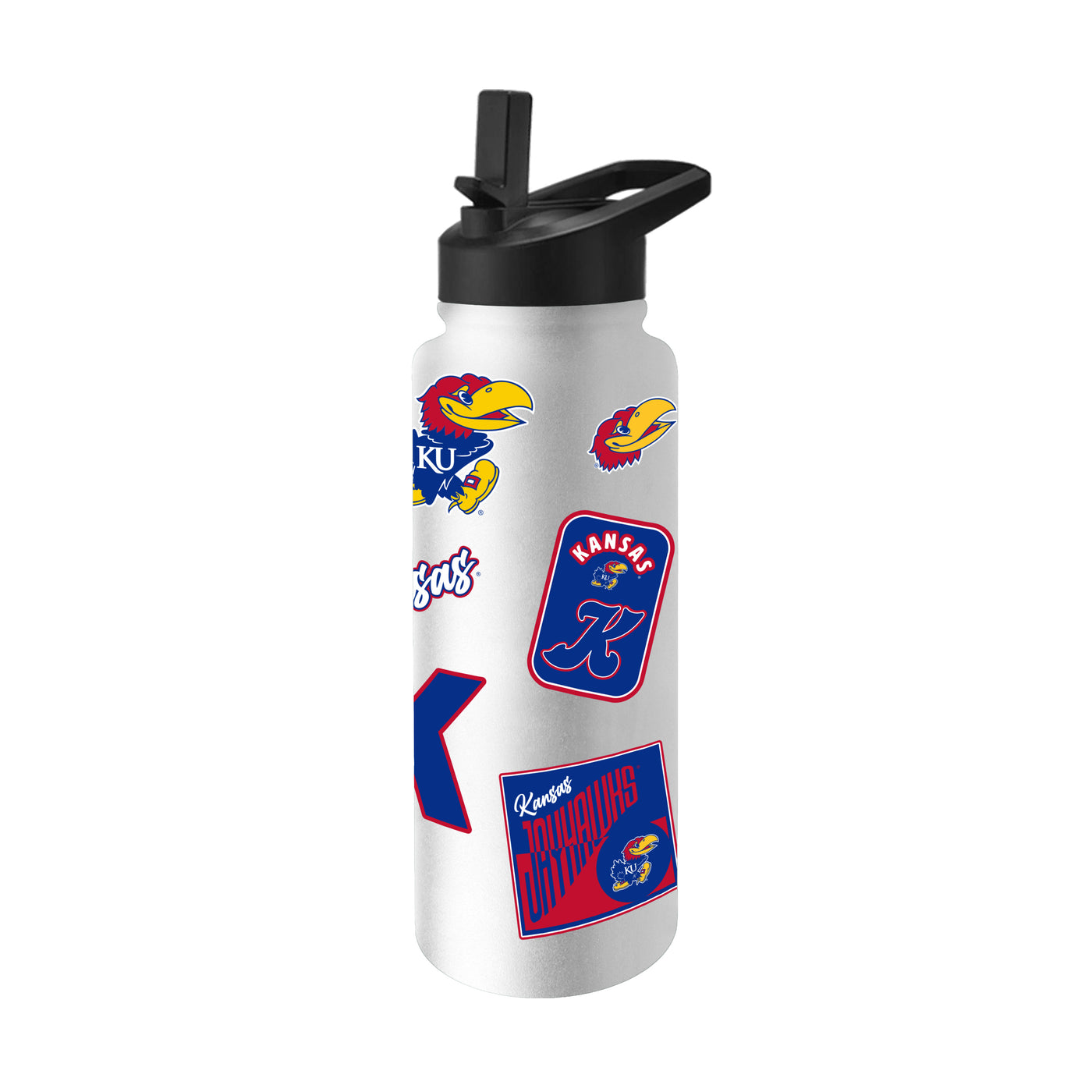 Kansas 34oz White Dreamweave Quencher Bottle