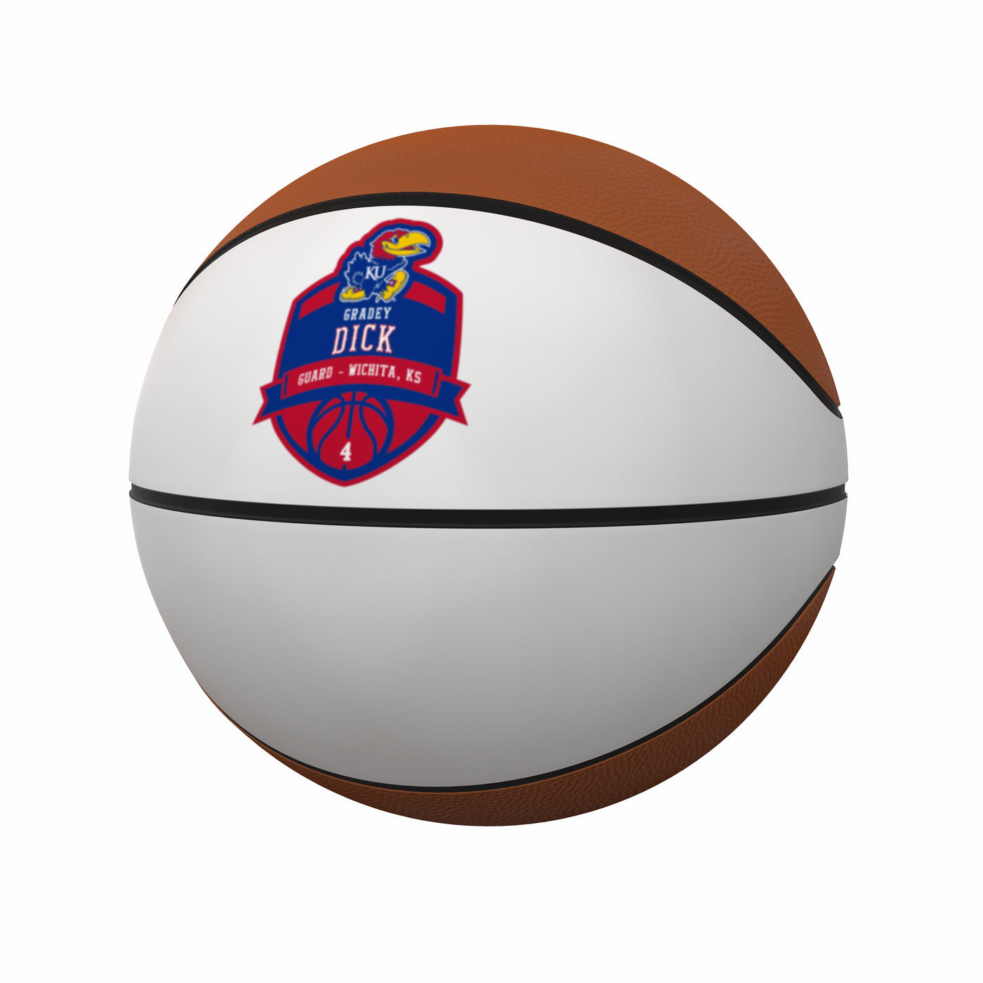 Kansas 2022-2023 Season Gradey Dick Full Size Autograph Basketball