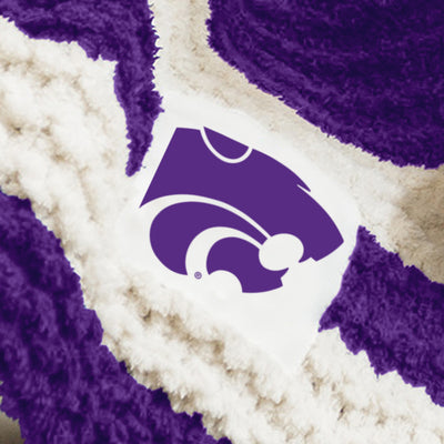 Kansas State Cable Knit Throw 50x60