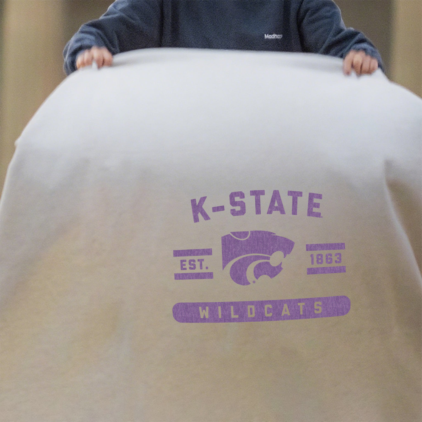 Kansas State Sublimated Sweatshirt Blanket