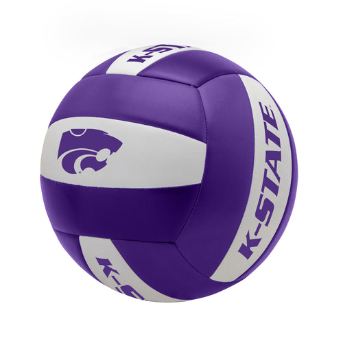 Kansas State Volleyball recreation toy by Logo Brands, featuring a colorful volleyball with Kansas State Wildcats logo.