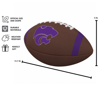 KS State Team Stripe Official-Size Composite Football