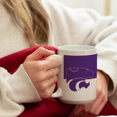 Kansas State 15oz Colorblock Sublimated Mug