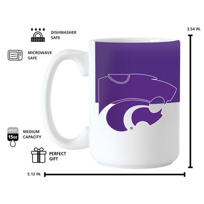 Kansas State 15oz Colorblock Sublimated Mug