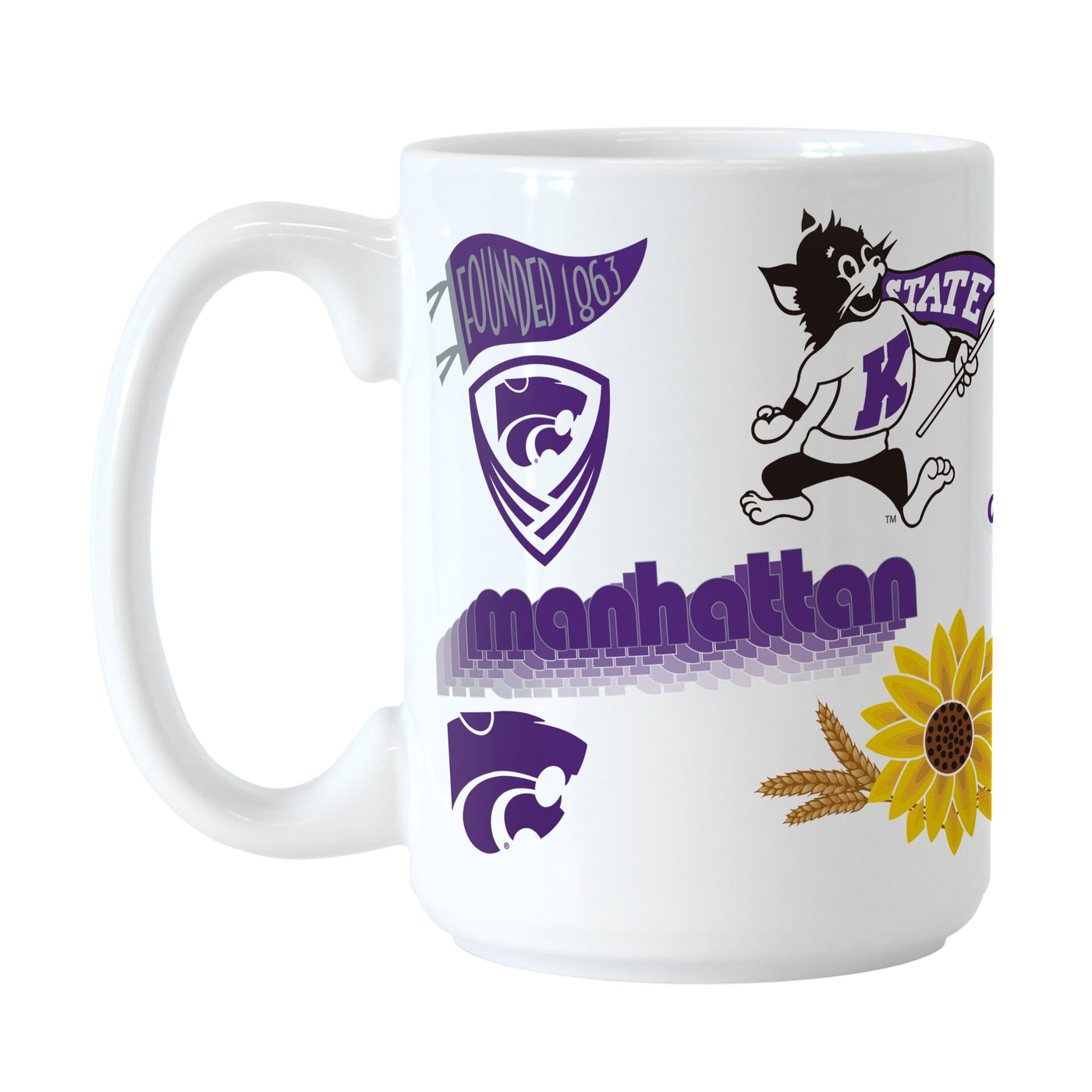 Kansas State 15oz Native Sublimated Mug