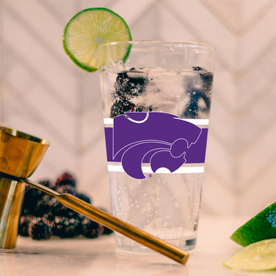 Kansas State 16oz Stripe Pint Glass
