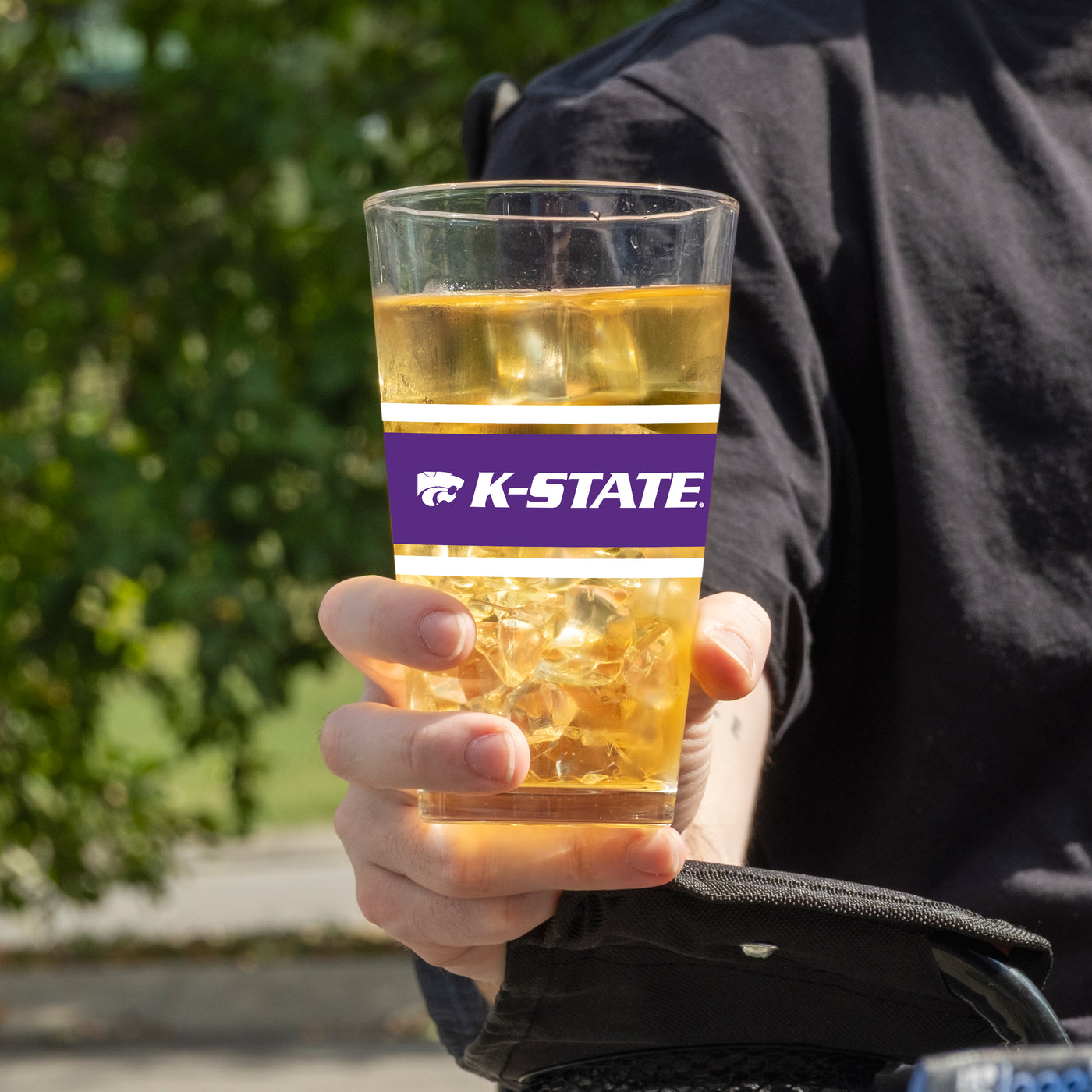 Kansas State 16oz Stripe Pint Glass
