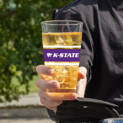 Kansas State 16oz Stripe Pint Glass