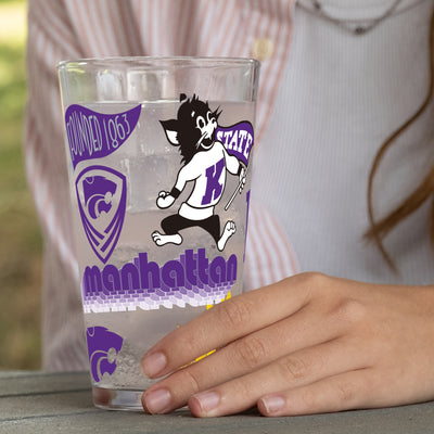 Kansas State 16oz Native Pint Glass