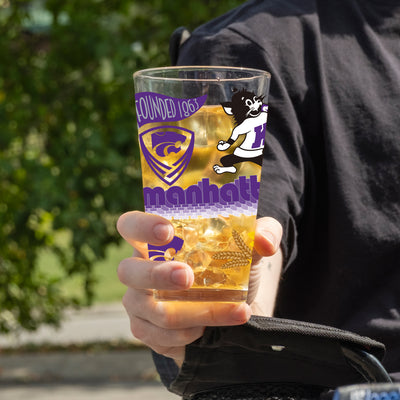 Kansas State 16oz Native Pint Glass
